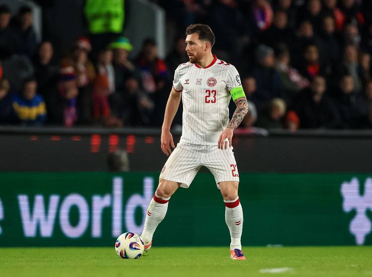Hojbjerg durante una partita
