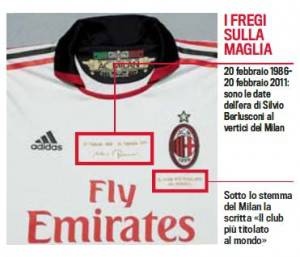 Maglia Milan 25 anni Berlusconi 02