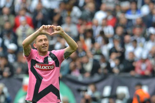 Juventus' midfielder Luca Marrone celebr