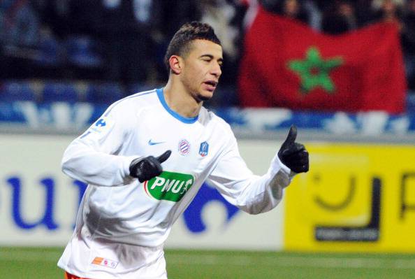 Montpellier?s French midfielder Younes B
