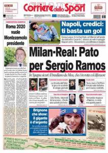 prima pagina corriere dello sport